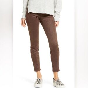 Anthropologie Sanctuary Brown Suede-like Leggings